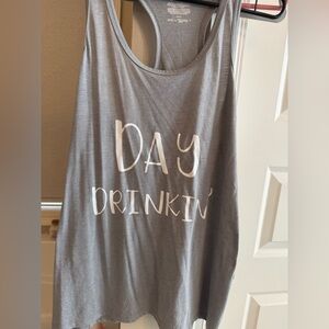 Gray Tank Top with Day Drinkin' Print
